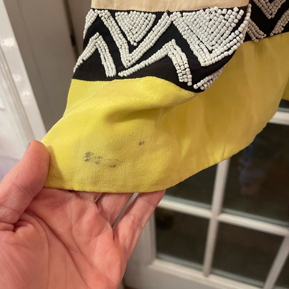 Leifnotes Anthropologie dress beaded size 6 open shoulder - Picture 7 of 10